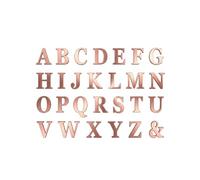48 Stickers lettres adhésives rose gold 13,5 cm - Rose gold