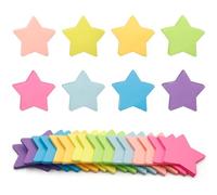480 Pièces Note Autocollant,Super Sticky Notes,8 Couleurs Feuilles Forme De Étoile Auto-Adhésif Couleur Notes Adhésives,Listes De Choses À Faire Et Rappels Repositionnable Pour L'école,La