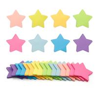 480 Pièces Note Autocollant,Super Sticky Notes,8 Couleurs Feuilles Forme De étoile Auto-Adhésif Couleur Notes Adhésives,Listes De Choses À Faire Et Rappels Repositionnable pour L'École,La (480 Pièces)