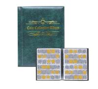480 Pochette Classeur Pieces 2 Euros De Monnaie,Album de pièces de Monnaie,Collection Pièces de Monnaie,Album Numismatique Collection Piece,d'argent Penny Pocket pour collectionneurs (Vert)