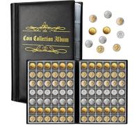 480 Pochette Classeur Pieces de Monnaie, Album Collection Pièces de Euros, Rangement Pieces de Monnaie, Album Numismatique