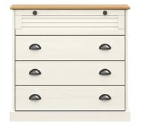 (48684)Moderne Commode VIGO blanc bois massif de pin - VIDAXL - bois de pin massif - blanc - gain de place - 80x40x76 cm 860vxx3