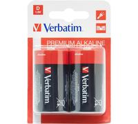 Verbatim Piles alcalines Premium D (LR20) 1,5 V – 2 pièces