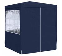 (49942)Auvent/abri CHIC,Tente de réception avec parois latérales, 2x2 m Bleu 90 g/m² FR