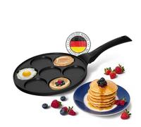 Poêle à crêpes Poêle à œufs au plat Ø26cm Poêle à induction Poêle à œil triple revêtement Oladji Frying Pan Poêle à crêpes 7 trous Poêle à œufs Mini crêpes