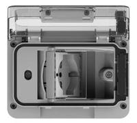4Box 4b.w.RAL.015 Wide IP55 pour boîte à encastrer Type 503 avec Schuko bivalente, Gris Gris G