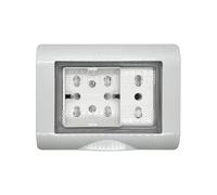 4box - Externa boîte d'extérieur IP55 3 modules complète de Side XL - Conteneur et prise - Pas besoin d'adaptateur - Résistance aux jets d'eau et à la poussière - Installation rapide.
