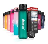 4FRESH Gourde 1000 ml avec Filtre, 1 L, Bouteille de Sport en Tritan Sans BPA, Anti Fuite et Résistante aux Chocs avec Échelle et Sangle, Fermeture 1 Clic pour Sport, Fitness, École, Outdoor et Vélo