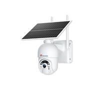 Ctronics 4G/3G LTE Caméra de Surveillance Solaire 2K 3MP avec Carte SIM, 30m Vision Nocturne Couleur, PIR Détection Humaine, IP66
