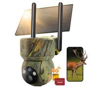 4G LTE caméra de la faune avec carte SIM 2K solaire caméra de la faune avec la transmission de téléphone portable App sans fil caméra de surveillance extérieur batterie avec vision nocturne couleur av