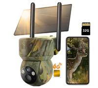4G LTE caméra de la faune avec carte SIM 2K solaire caméra de la faune avec la transmission de téléphone portable App sans fil caméra de surveillance extérieur batterie avec vision nocturne couleur av