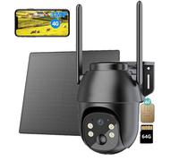 4G LTE caméra de surveillance extérieure batterie avec carte SIM 2K sans fil solaire PTZ caméra IP extérieure sans WLAN IR/vision nocturne couleur détection PIR avec 64G