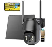 4G LTE caméra de surveillance extérieure batterie avec carte SIM 2K sans fil solaire PTZ caméra IP extérieure sans WLAN IR/vision nocturne couleur détection PIR avec 32G