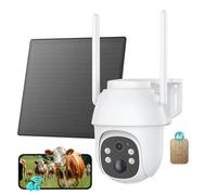 4G LTE caméra de surveillance extérieure solaire avec carte SIM 2K HD 3MP PTZ caméra sans fil sans WLAN batterie extérieure 355 °/90 ° pivotant couleur/IR vision de nuit