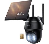 4G Lte Camera Surveillance Extérieure Sans Fil, 2K 3Mp Caméra Solaire Sans Wi-Fi Avec Carte Sim, Ptz 360°, Détection De Mouv[CE149]