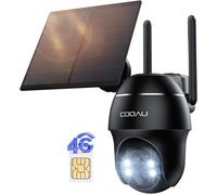 4G LTE Camera Surveillance Extérieure sans fil 2K Caméra Solaire avec carte SIM 360°PTZ Détection de mouvement Vision nocturne IP66