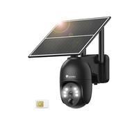 Ctronics 4G LTE Caméra Surveillance Solaire 2K Extérieure Sans Fil PTZ, Carte SIM, Batterie 10400mAh, Vision Nocturne Couleur, PIR, Audio, Cloud, IP66 G