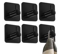 4happy Lot de 6 porte-serviettes sans perçage - Design classique - Fixations autocollantes avec pastilles adhésives imperméables - Supports adhésifs - Accroches murales - Porte-serviettes
