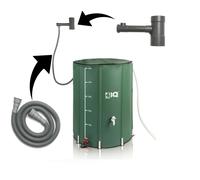4iQ Réservoir d'eau de pluie de jardin pliable 500 L avec système de récupération d'eau de pluie