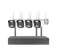 4K Camera Surveillance WiFi Exterieure sans Fil,4 Cam-Kit avec 24/7 Enregistrement,Interieur Sécurité à Domicile,Vision Vocturne,Alarme,Audio Bidirectionnel,2.4G WiFi,Suivi Automatique,8MP HD,IP66