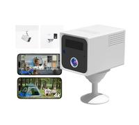 4K Mini Camera Espion sans Fil, Wi-Fi ou Mode AP sans WiFi, Camera de Surveillance sans Internet, Batterie 5200mAh, Vision Grand 160°, Vision Nocturne, Détection Mouvement IA, pour Intérieur/Extérieur