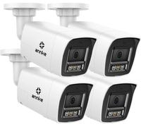 4K Ultra HD POE caméra de sécurité vidéo réseau, détection de personnes et de véhicules, audio bidirectionnel, IP67 étanche, 4pcs caméra-a