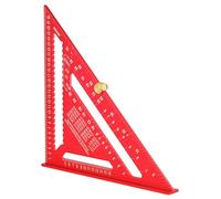4K5 Équerre de charpentier SQ 300, Alu, 300 mm | Pince de fixation, Graduation 90°, Cotes de chevrons Common/Hip-Val, Guide de sciage et traçage, Construction bois et toiture