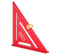 4K5 Équerre SQ 180, Alu, 180 mm | Butée de précision, Graduation 90°, Guide de sciage/traçage, Onglets et cotes de chevrons Common/Hip-Val