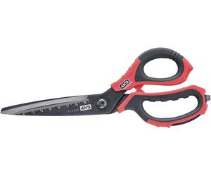 4K5 Tools 600.500A Ciseaux universels gauchers, droitiers noir/rouge