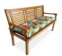 4L Textil Coussin de Banc de Jardin Coussin de balançoire hollywoodienne Coussin de Banc Coussin de Banc d'extérieur Coussin de Banc de Jardin Coussin de Palette (100x40 cm, Fleurs Vertes)