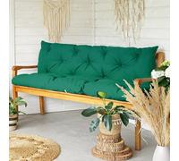 4L Textil Coussin pour Banc de Jardin, balancelle hollywoodienne - Coussin d'assise et de Dossier - Résistant aux intempéries - 120 x 60 x 50 cm - Vert - Résistant aux UV