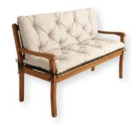 4L Textil Coussin pour banc de jardin - Coussin d'assise pour balancelle hollywoodienne - Pour l'extérieur - Pour banc de jardin - 110 x 60 x 50 cm - Beige