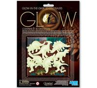 4M Dinosaures phosphorescents 3D - Stickers muraux et plafond pour chambre enfant - Décoration lumineuse glow in the dark