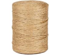 4mm 50m Corde de chanvre décorative tissée à la main Ficelle Jute teinte naturelle 4mm 50m,insipide, pour bricolage, jardinage,