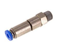 4mm & R1/8'' Quick Swivel Joint Push-In-Male Threads Laiton nickele/PBT NBR rotatif