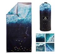 4Monster Serviette de Plage Anti-Sable, légère en Microfibre, Serviette de Bain compacte, séchage Rapide, Super absorbante pour Plage, Piscine, Camping, Fitness, Yoga