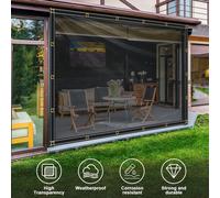 (4mx4m)Bâche étanche avec œillets 420g/m² Bâche de tente avec corde et serre-câbles, protection solaire UV Protection PVC Pliable Bâche de terrasse pour plantes Serre Meubles de jardin