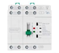 4P 110V pour commutateur automatique ats double puissance commutateur 0,05s temps de commutation protection contre les surtensions pour armoire rail DIN 35 mm blanc (4P 40A 110V)