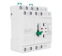 4P 110V pour commutateur automatique ats double puissance commutateur 0,05s temps de commutation protection contre les surtensions pour armoire rail DIN 35 mm blanc (4P 50A 110V)