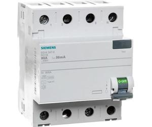 4P 80A 0,03A Disjoncteur différentiel type AC 30mA 400V SENTRON 5SV4347-0