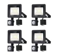 4PACK - Projecteur LED 30W Avec Détecteur de Mouvement, 3000LM Extérieur Blanc Chaud (3000K) Imperméable IP66 Pour Sécurité, Garage, Couloir
