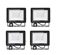 4PACK - Projecteur LED détecteur de mouvement 100W,10000LM Projecteur LED Exterieur Avec Detecteur Blanc Chaud(3000K) Imperméable IP66 Projecteur LED exterieur de sécurité pour, garage, couloir