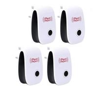 (4pc)Répulseur D'insectes À Ultrasons,Répulseur D'insectes Électronique,Anti-Cafard Mouche Moustique Cafard Fourmi Araignée