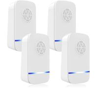 4Pc Répulsif à ultrasons,Répulsif électronique pour lutte contre les parasites ,Répulsif d'intérieur pour souris,cafards,araignées
