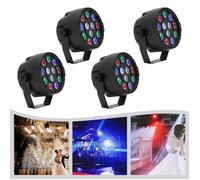 4PCS 12LED Par Lumières de Scène - Mini Éclairage de Scène - RVB Spotlight - Lumière de Scène - DMX512, LAMPE SCENE - SPOT DE SCENE