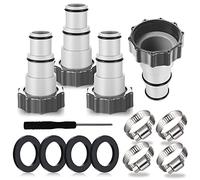 4PCS Adaptateur Tuyau Piscine, Adaptateur Piscine, Adaptateur pour Piscine Intex, Adaptateur Tuyau Piscine, Adaptateur Tuyau pour Pompe, Raccord pour Tuyau Piscine Ø 32 et 38 mm