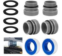 4pcs adaptateurs de tuyau de piscine pour pompe de piscine,adaptateur de tuyau de piscine avec joint,pour tuyau de 40 mm à 1 1/2""