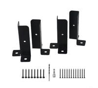 4pcs Ancrage Poteau Réglable 5 Pouces pour Terrasse | Réglable, s'adapte aux poteaux pour bois, pour idéal terrasse et clôture, installation rapide, kit complet 4pcs