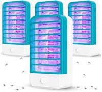 4pcs Anti Mouche Electrique,Anti Moustique Lampe,électrique Insecticide,électrique avec lumière UV,Destructeur de Mouches Intérieur,Moustique Attrape Mouche pour intérieur