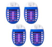 4PCS Appareil anti moustique,Destructeur de Mouches,Moustique Attrape Mouche pour intérieur,Electrique UV Tue Mouche,Moustique Tueur